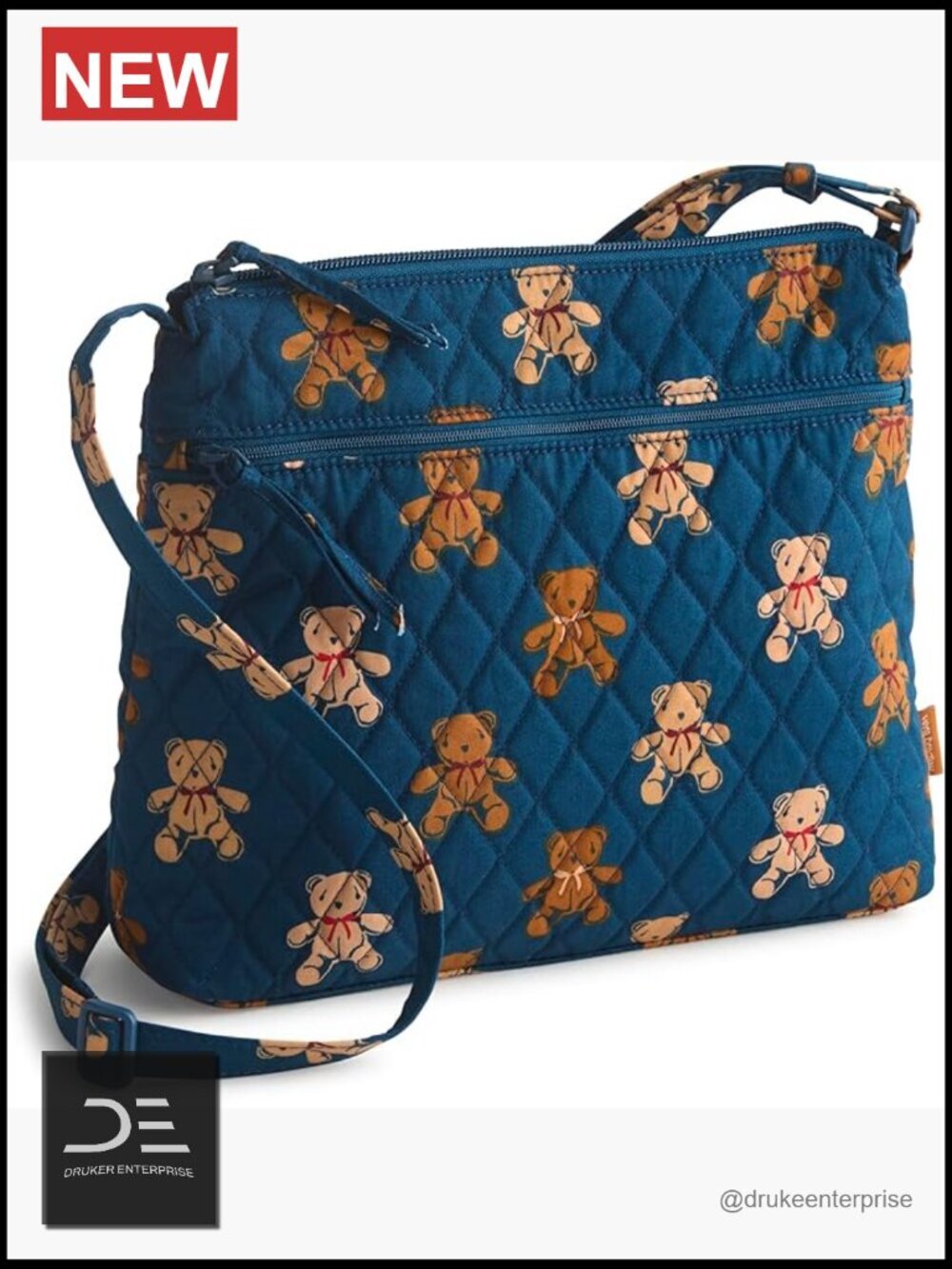 Premium Cotton Quilted Zip Hipster Crossbody with RFID Blocking